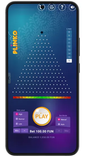 Plinko-Risk-Level-Selection